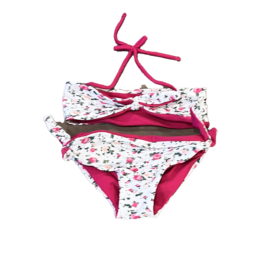 Dolce & Gabbana Girls Pink Floral 2-piece Swimsuit size: 9-12 Months